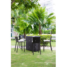 RABR-097 High Quality Poly PE Rattan Outdoor Furniture High Bar set and table for relaxing